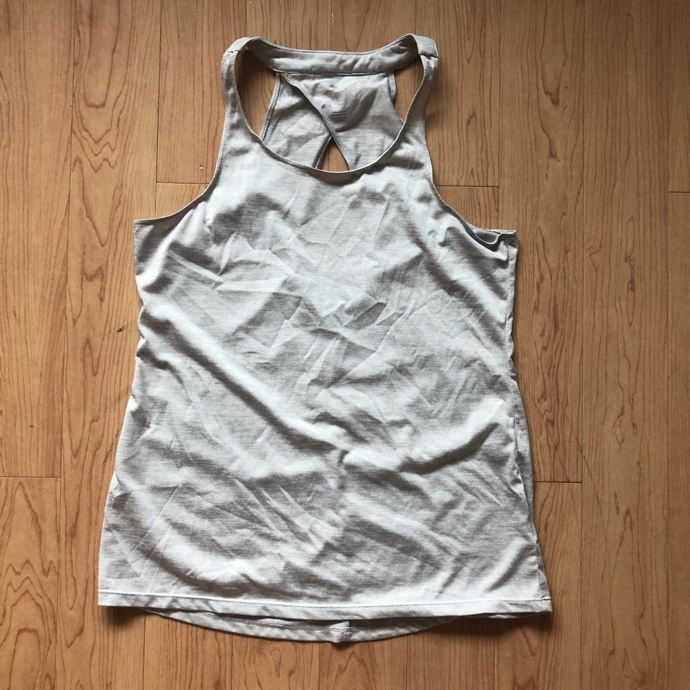 Grey across back Apana workout tank